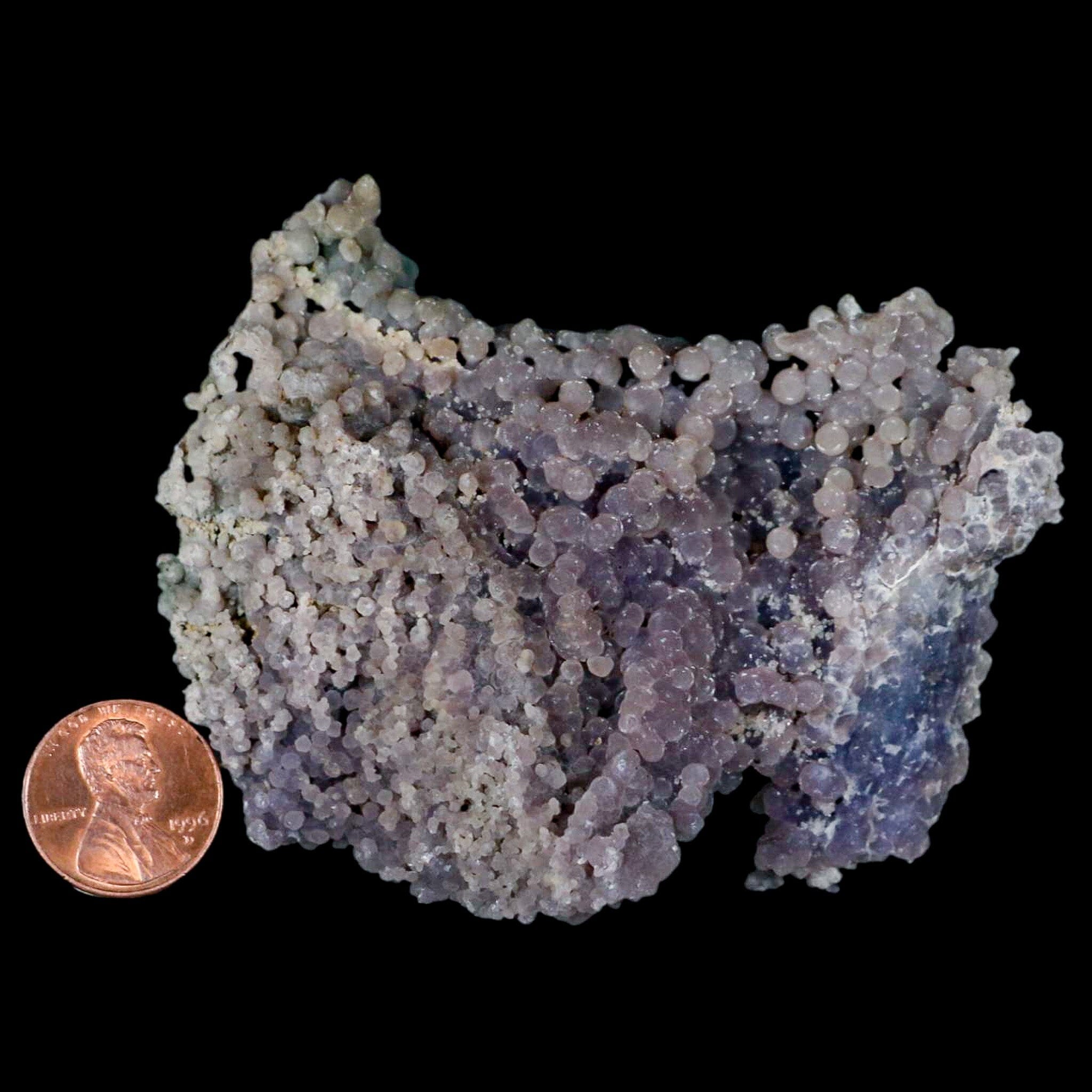 3.7" Purple Grape Agate Botryoidal Crystal Druzy Cluster Mineral Sulawesi Island - Fossil Age Minerals