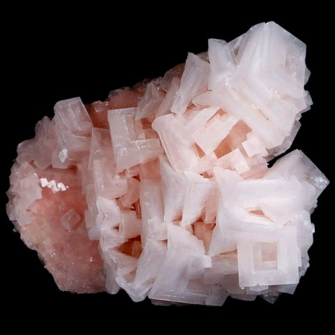 4" Quality Pink Halite Salt Crystals Cluster Mineral Trona, CA Searles Lake - Fossil Age Minerals