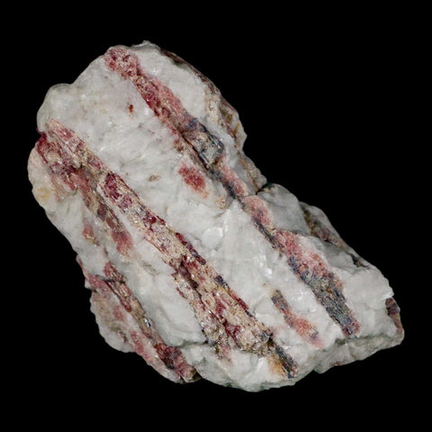 3.4" Natural Rough Pink Tourmaline on Crystal Quartz Mineral Specimen Brazil - Fossil Age Minerals