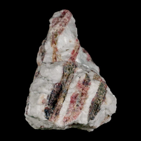 3.4" Natural Rough Pink Tourmaline on Crystal Quartz Mineral Specimen Brazil - Fossil Age Minerals