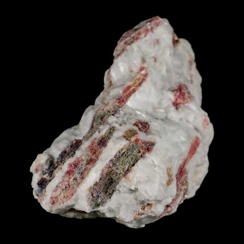 3.4" Natural Rough Pink Tourmaline on Crystal Quartz Mineral Specimen Brazil - Fossil Age Minerals