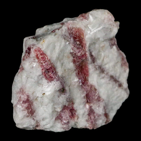 2.3" Natural Rough Pink Tourmaline on Crystal Quartz Mineral Specimen Brazil