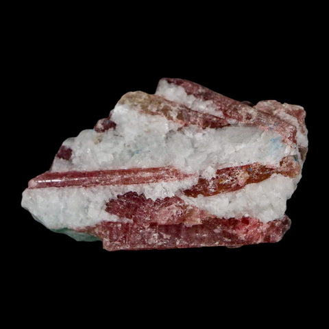 1.9" Natural Rough Pink Tourmaline on Crystal Quartz Mineral Specimen Brazil - Fossil Age Minerals