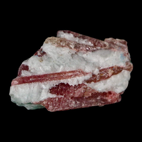 1.9" Natural Rough Pink Tourmaline on Crystal Quartz Mineral Specimen Brazil - Fossil Age Minerals