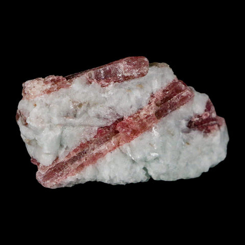 1.9" Natural Rough Pink Tourmaline on Crystal Quartz Mineral Specimen Brazil - Fossil Age Minerals
