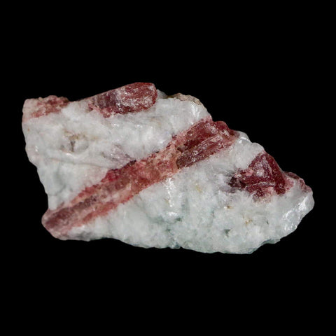 1.9" Natural Rough Pink Tourmaline on Crystal Quartz Mineral Specimen Brazil - Fossil Age Minerals