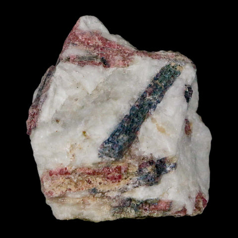 1.9" Natural Rough Pink Tourmaline on Crystal Quartz Mineral Specimen Brazil - Fossil Age Minerals