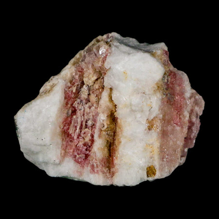 1.7" Natural Rough Pink Tourmaline on Crystal Quartz Mineral Specimen Brazil