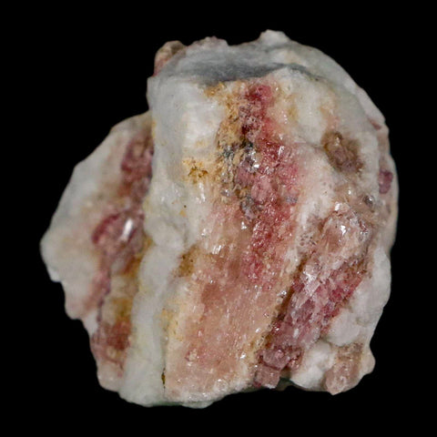 1.7" Natural Rough Pink Tourmaline on Crystal Quartz Mineral Specimen Brazil - Fossil Age Minerals