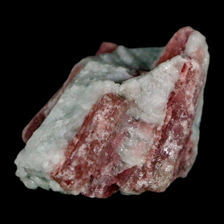 1.5" Natural Rough Pink Tourmaline on Crystal Quartz Mineral Specimen Brazil