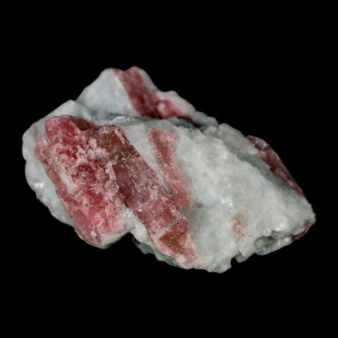 1.5" Natural Rough Pink Tourmaline on Crystal Quartz Mineral Specimen Brazil - Fossil Age Minerals