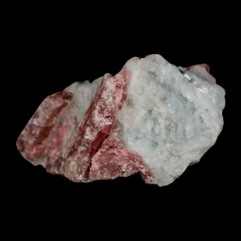 1.5" Natural Rough Pink Tourmaline on Crystal Quartz Mineral Specimen Brazil - Fossil Age Minerals
