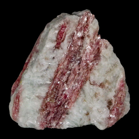 2" Natural Rough Pink Tourmaline on Crystal Quartz Mineral Specimen Brazil