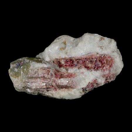 2.7" Natural Rough Pink Tourmaline on Crystal Quartz Mineral Specimen Brazil