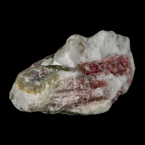 2.7" Natural Rough Pink Tourmaline on Crystal Quartz Mineral Specimen Brazil - Fossil Age Minerals