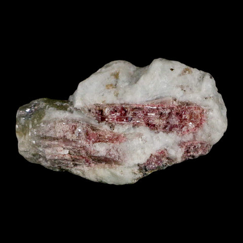 2.7" Natural Rough Pink Tourmaline on Crystal Quartz Mineral Specimen Brazil - Fossil Age Minerals