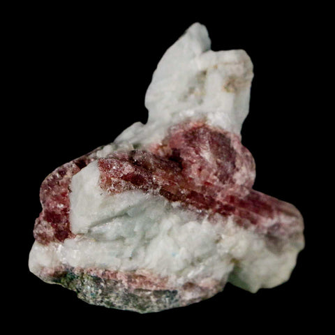 1.9" Natural Rough Pink Tourmaline on Crystal Quartz Mineral Specimen Brazil - Fossil Age Minerals