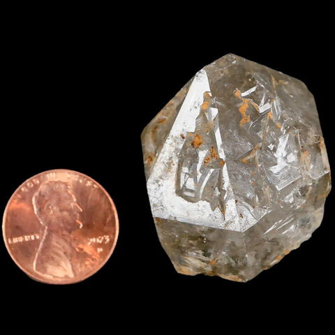 1.7" Natural Clear Skeletal Crystal Quartz Point Fenestra Quartz Imilchil Morocco - Fossil Age Minerals