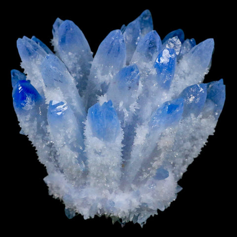 3.2" Ice Blue Phantom Ghost Quartz Crystal, Chlorite Cluster Mineral Specimen - Fossil Age Minerals