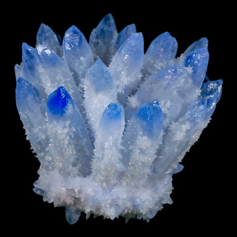 3.2" Ice Blue Phantom Ghost Quartz Crystal, Chlorite Cluster Mineral Specimen - Fossil Age Minerals