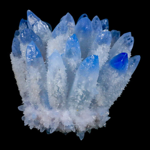 3.2" Ice Blue Phantom Ghost Quartz Crystal, Chlorite Cluster Mineral Specimen - Fossil Age Minerals