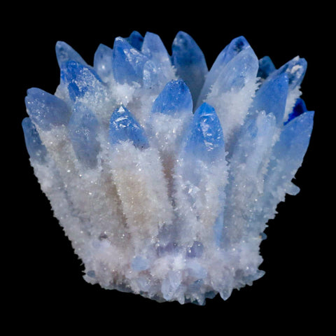 3.2" Ice Blue Phantom Ghost Quartz Crystal, Chlorite Cluster Mineral Specimen - Fossil Age Minerals