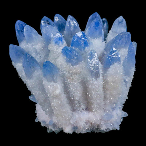 3.2" Ice Blue Phantom Ghost Quartz Crystal, Chlorite Cluster Mineral Specimen - Fossil Age Minerals