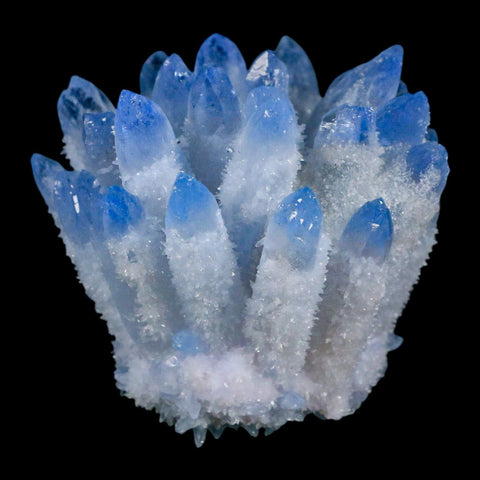 3.2" Ice Blue Phantom Ghost Quartz Crystal, Chlorite Cluster Mineral Specimen - Fossil Age Minerals