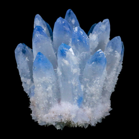 2.7" Ice Blue Phantom Ghost Quartz Crystal, Chlorite Cluster Mineral Specimen - Fossil Age Minerals