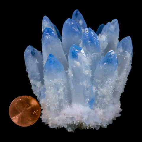 2.7" Ice Blue Phantom Ghost Quartz Crystal, Chlorite Cluster Mineral Specimen - Fossil Age Minerals