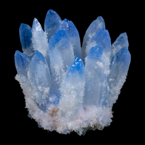 2.7" Ice Blue Phantom Ghost Quartz Crystal, Chlorite Cluster Mineral Specimen - Fossil Age Minerals