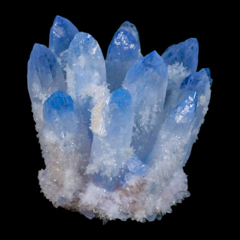 2.7" Ice Blue Phantom Ghost Quartz Crystal, Chlorite Cluster Mineral Specimen - Fossil Age Minerals