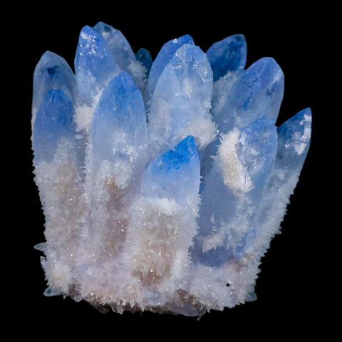 2.7" Ice Blue Phantom Ghost Quartz Crystal, Chlorite Cluster Mineral Specimen - Fossil Age Minerals