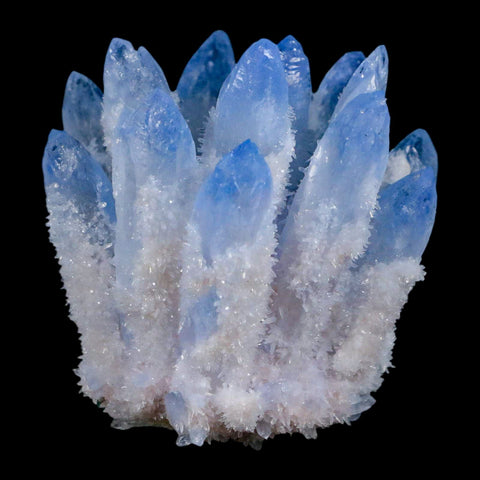 2.7" Ice Blue Phantom Ghost Quartz Crystal, Chlorite Cluster Mineral Specimen - Fossil Age Minerals