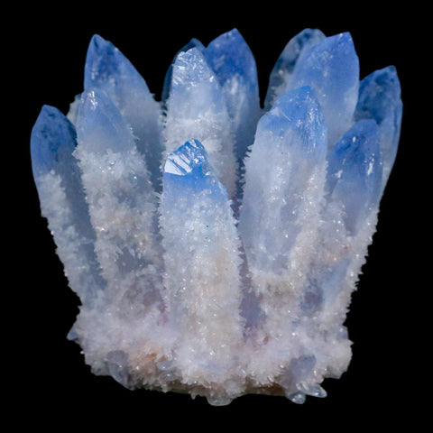 2.7" Ice Blue Phantom Ghost Quartz Crystal, Chlorite Cluster Mineral Specimen - Fossil Age Minerals