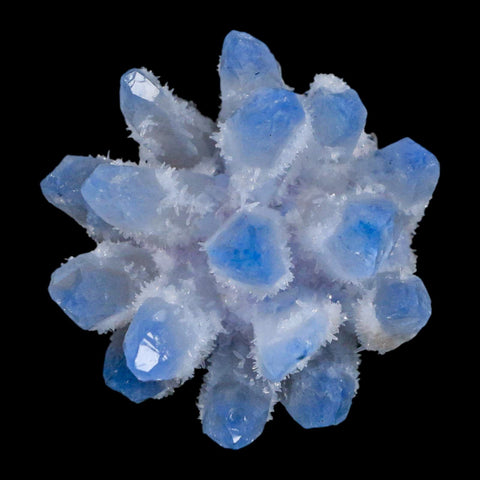 2.7" Ice Blue Phantom Ghost Quartz Crystal, Chlorite Cluster Mineral Specimen - Fossil Age Minerals