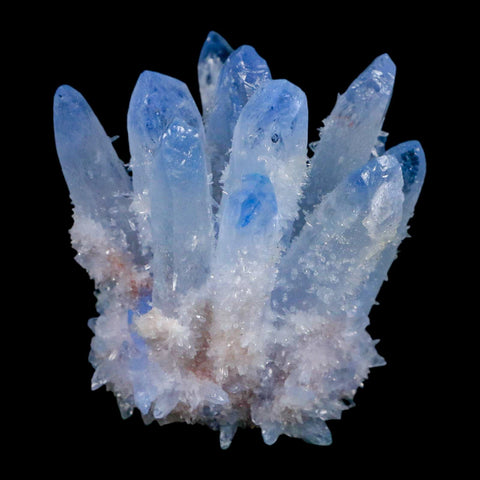 2.8" Ice Blue Phantom Ghost Quartz Crystal, Chlorite Cluster Mineral Specimen - Fossil Age Minerals