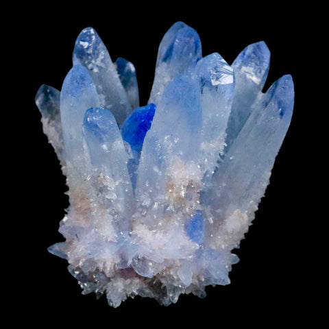 2.8" Ice Blue Phantom Ghost Quartz Crystal, Chlorite Cluster Mineral Specimen - Fossil Age Minerals