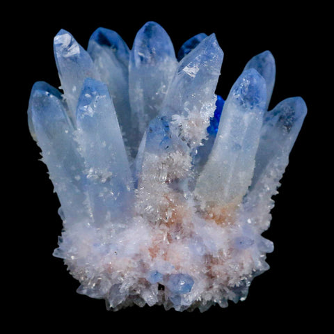 2.8" Ice Blue Phantom Ghost Quartz Crystal, Chlorite Cluster Mineral Specimen - Fossil Age Minerals