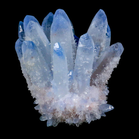 2.8" Ice Blue Phantom Ghost Quartz Crystal, Chlorite Cluster Mineral Specimen - Fossil Age Minerals