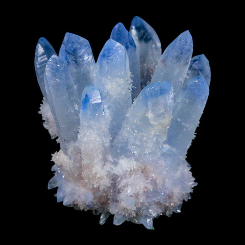 2.8" Ice Blue Phantom Ghost Quartz Crystal, Chlorite Cluster Mineral Specimen - Fossil Age Minerals