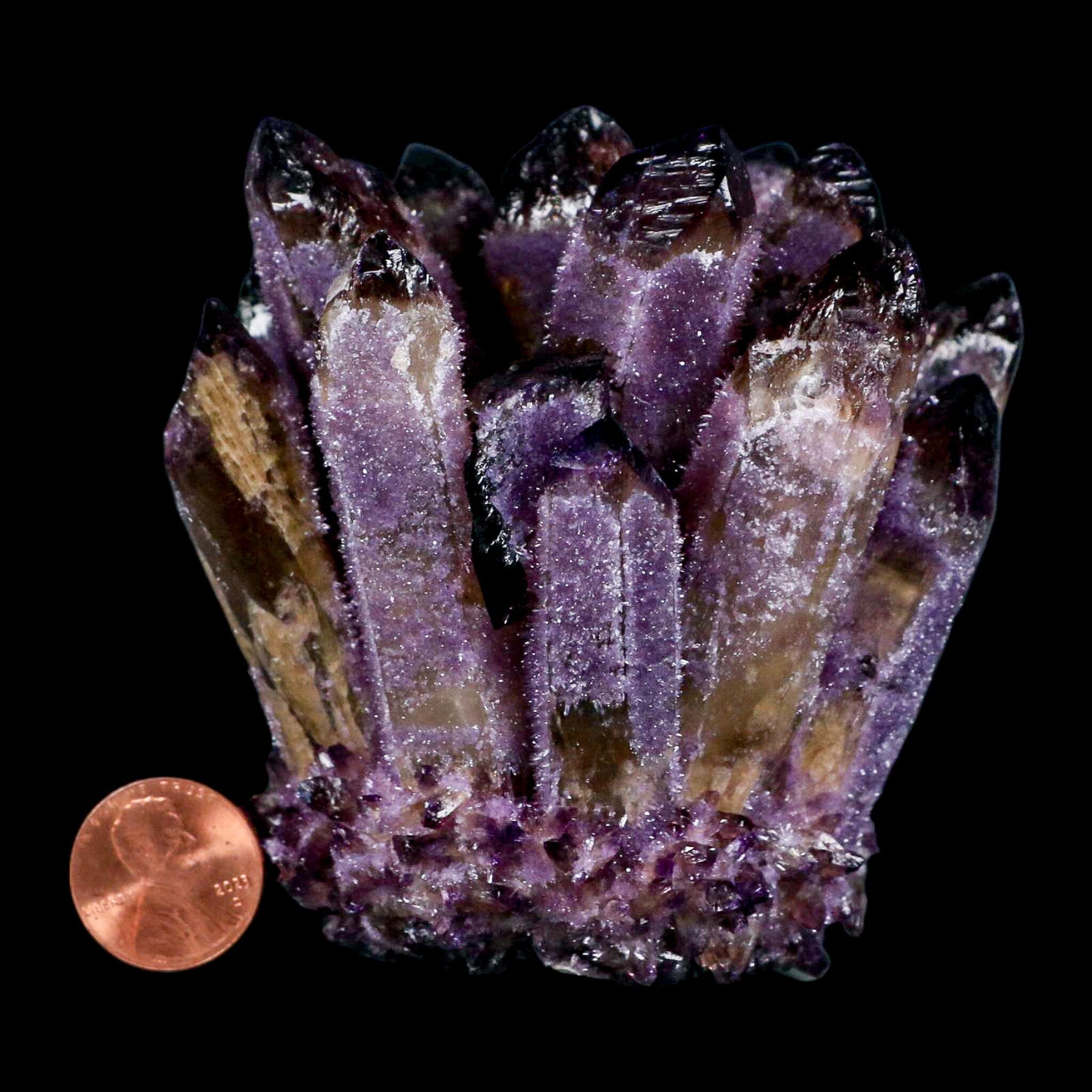 3.5" Purple Phantom Ghost Quartz Crystal, Chlorite Cluster Mineral Specimen - Fossil Age Minerals