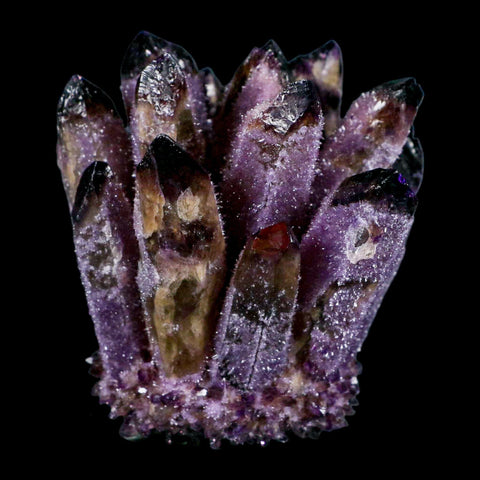 3.5" Purple Phantom Ghost Quartz Crystal, Chlorite Cluster Mineral Specimen - Fossil Age Minerals