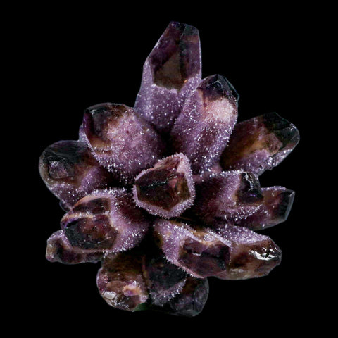 3.5" Purple Phantom Ghost Quartz Crystal, Chlorite Cluster Mineral Specimen - Fossil Age Minerals