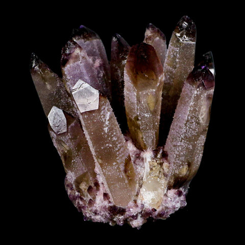 3.6" Purple Phantom Ghost Quartz Crystal, Chlorite Cluster Mineral Specimen - Fossil Age Minerals