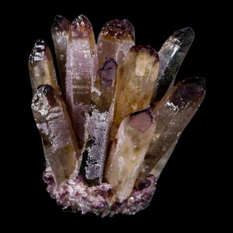 3.4" Purple Phantom Ghost Quartz Crystal, Chlorite Cluster Mineral Specimen - Fossil Age Minerals