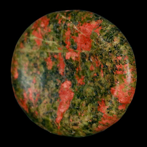 2" Unakite Green Epidote Pink Orthoclase Polished Worry Palm Stone Mineral Specimen - Fossil Age Minerals