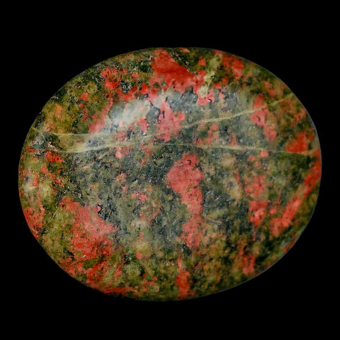 2" Unakite Green Epidote Pink Orthoclase Polished Worry Palm Stone Mineral Specimen - Fossil Age Minerals