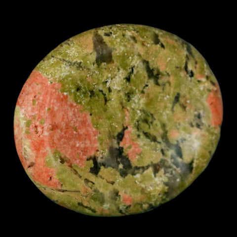 2" Unakite Green Epidote Pink Orthoclase Polished Worry Palm Stone Mineral Specimen - Fossil Age Minerals