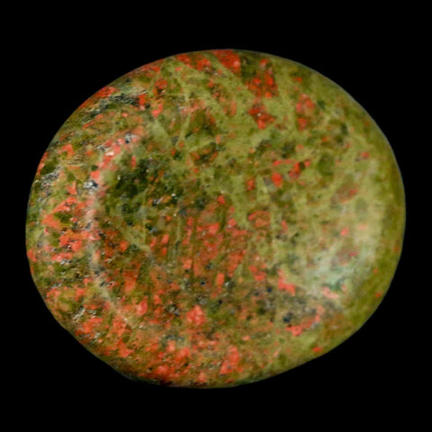 2" Unakite Green Epidote Pink Orthoclase Polished Worry Palm Stone Mineral Specimen - Fossil Age Minerals